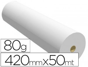 rolos de papel para plotter 420 mm x 50 mts